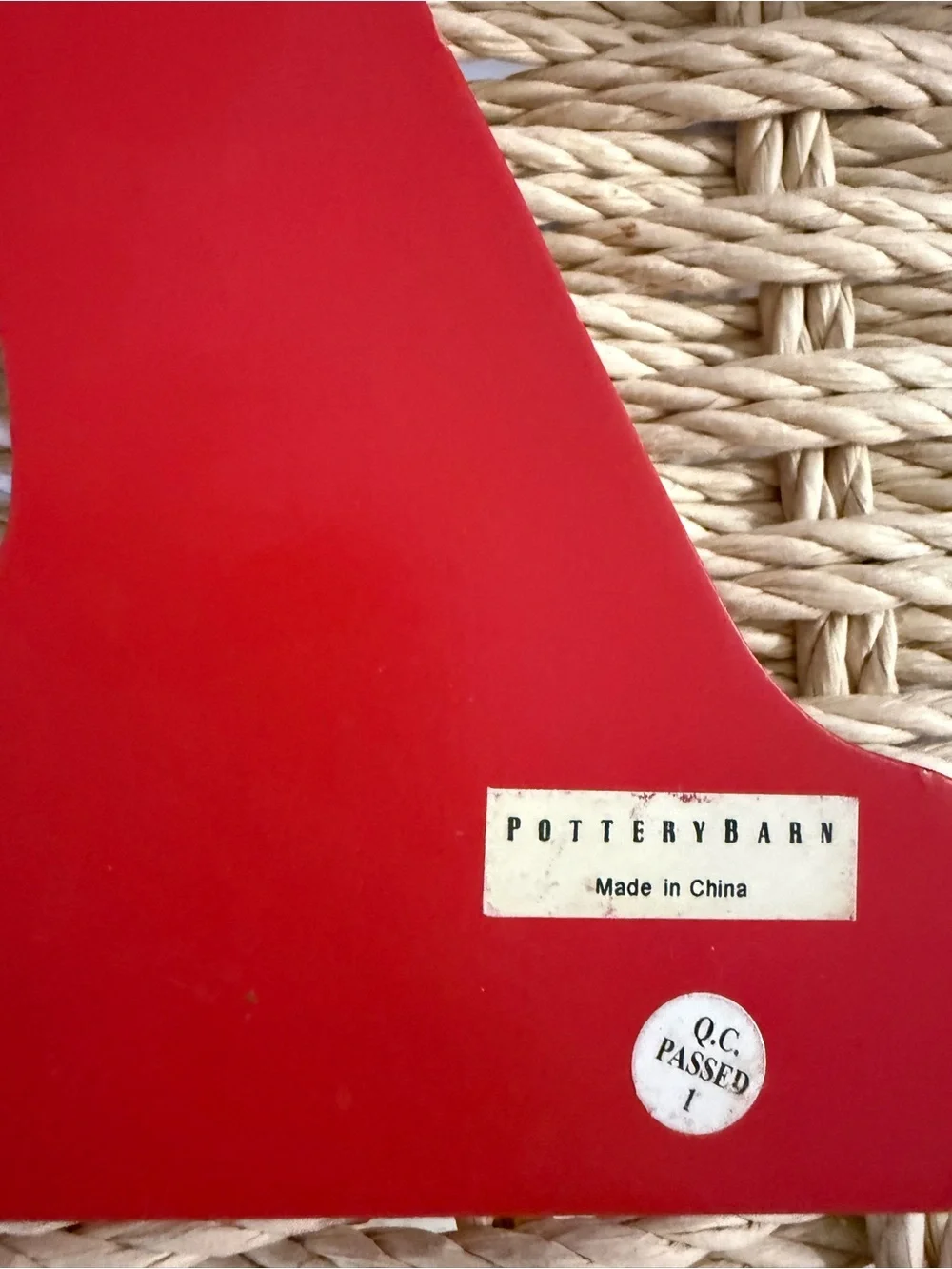 Pottery Barn Red Wooden Letters eat Accent